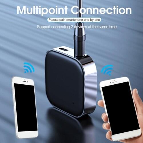 Bluetooth Receiver Energy-saving Noise Reduction ABS Duallink Long Service Time Bluetooth Adapter for Cars