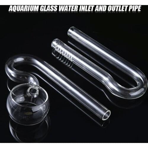 Aquarium Lily Glass Pipes Inflow Outflow Pipe for Aquarium Filter Planted Fish Tank Filter Supplies