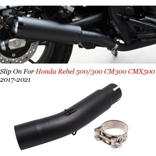 Slip On 2017 2018 2019 2020 2021 year For Honda Rebel 500/300 CM300 CMX500 Exhaust muffler motorcycle Mid Link Pipe Escape Moto