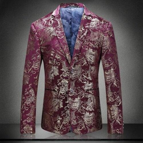 European and American womens wear 2017 New winter Long sleeve Suit is brought Court pattern velveteen jackets