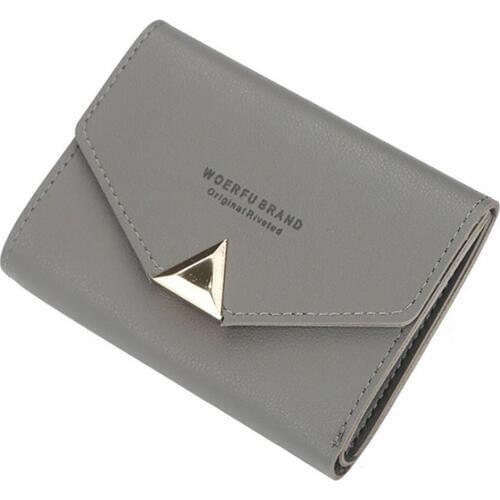 Women Lovely Short Wallets Fashion Lady ID Card Holder Coin Pocket Small Wallet Solid Purse Bolsos Mujer De Marca Famosa 2020