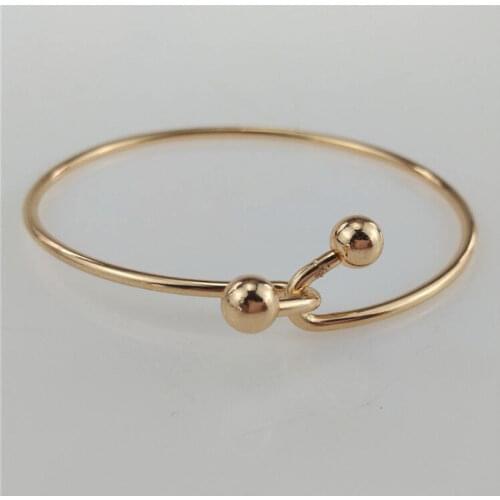 Sweet Gold Silver Color Alloy Metal Bangle for Women New Trendy Open Bracelets Bohemian Jewelry Gift Wholesale
