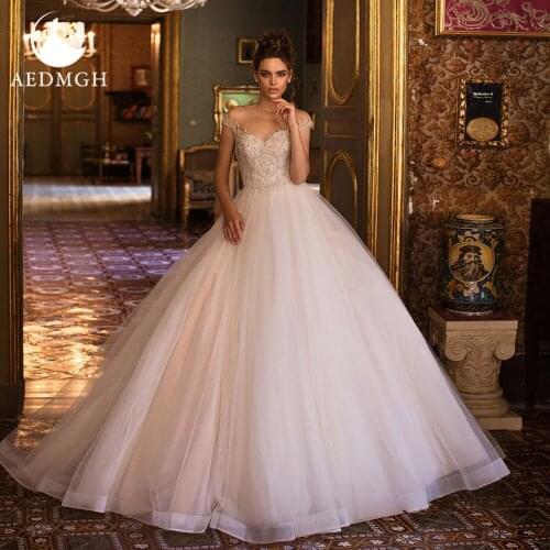 Aedmgh Ball Gown Wedding Dresses 2021 Sweetheart Off The Shoulder Robe De Mariee Delicate Beaded Bridal Dress Vestido De Novia