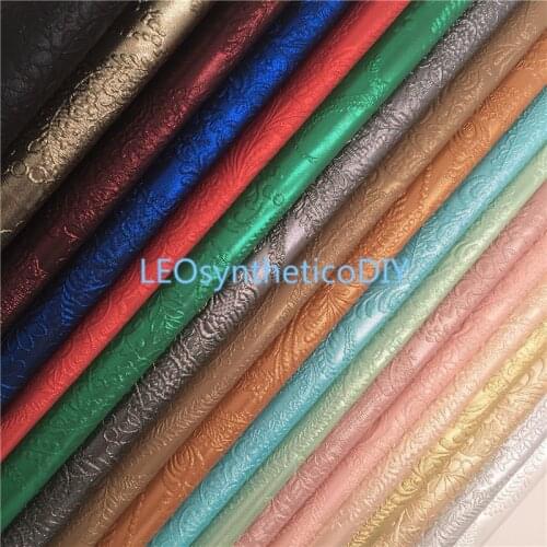 1PC 21X29CM Flowers Embossed Synthetic Leather Fabric Leather Sheets, PU Leather For Making Bows LEOsyntheticoDIY T480