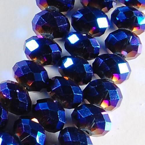 2021 (Min Order1) 140PCS 6x8mm Blue AB+ Crystal Loose Beads Hand Made Fashion Jewelry Making Design Natural Stone DIY Women Gift