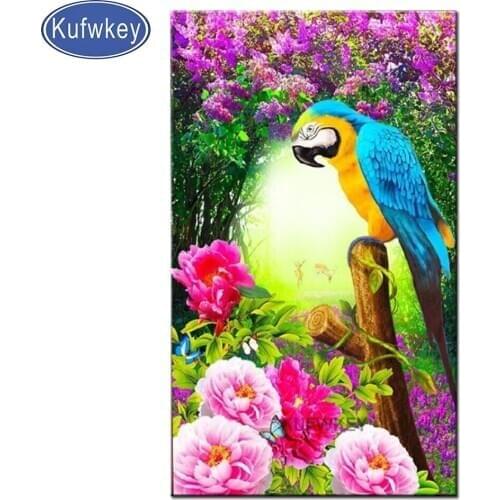 50x100cm Diamond Painting Parrot peony Diamond Art scenic Embroidery Mosaic Full Square/Round Drill 5d Diy Handmade Home Decor