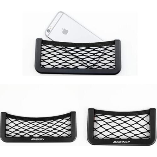 For dodge RAM JOURNEY Car Organizer Storage Bag Auto Paste Net Pocket Phone Holder Auto Accessories