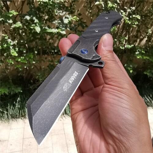 7CR13MOV Blade Quick Open Knives Portable Tactical Folding Knife for Camping Hunting Survival Outdoor Activities Mens Gift