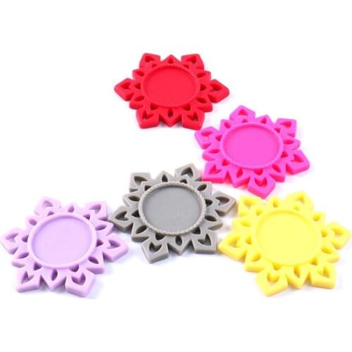 David accessories 25x25mm Pedestal Cameo Planer Plastic Resin Round Heart,Making Hair Bow Crafts Art DIY Decorations,5Yc6533