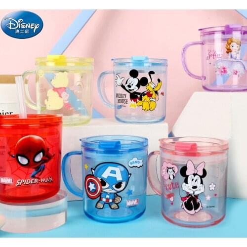 Disney children drinking cup baby sippy cup milk cup with graduated boys and girls milk powder learning drinking cup home