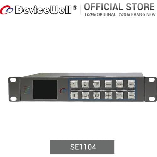 DeviceWell SE1104 Half 1U 4-Screen Quad Screen Audio Visual SDI Multiview New LCD Suppoet Network RS232 RS485