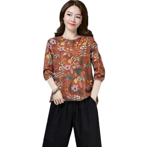 Middle-Aged Mothers Wear Long-Sleeved T-Shirt Women Spring Autumn Elegant New Plus Size Feminine Bottoming Shirt Tops Clothes