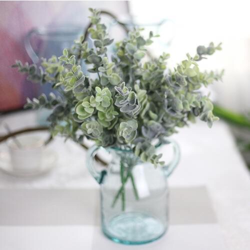 5PCS Green Grass Artificial Fake Floral Plastic Eucalyptus Plant Flowers Home Room Wedding Decoration