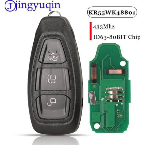 Jingyuqin 3 Buttons Fob Modified Flip Folding Remote Car Key 433/434MHz 4D63 Chip For FORD Focus Fiesta Mondeo Blade ASK