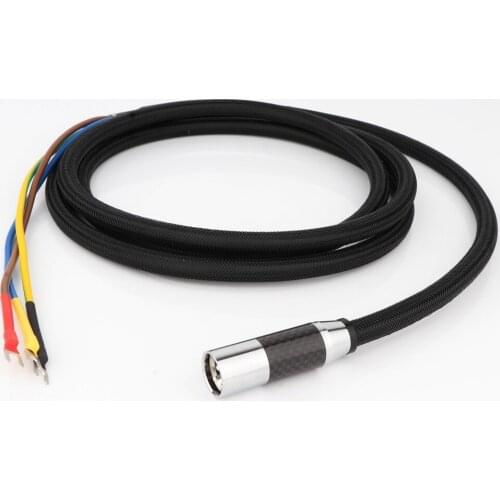 Preffair 3 Wire Sub Speaker Cable Silver Plated 3PIN Male XLR to Spade end Sub cable , Speakon to Spade end for REL/MJ Acoustics