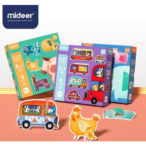 MiDeer 31pcs Puzzle Children Educational Thick Paper Puzzle Toy Over 2Y Big Puzzle for Beginner Jigsaw Puzzle Birthday Gift