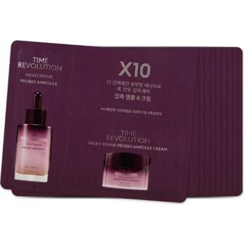 MISSHA Time Revolution Night Repair Probio Ampoule & Cream Sample 10pcs Face Cream Anti Wrinkle Moisturizer Whitening Essence
