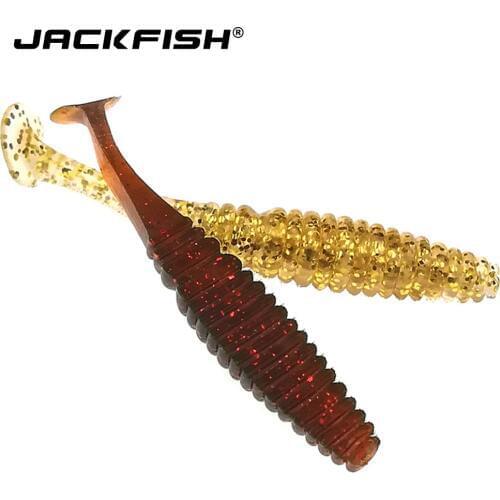 JACKFISH 10PCS/7cm/2g Wobblers Fishing Lures Easy Shiner Swimbait Silicone Soft Bait Double Color Carp Artificial Soft Lure