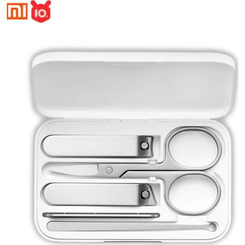 Xiaomi Mi Five-Piece Nail Clipper Kit Lightweight Versatile Elegant High Quality Stainless Steel Magnetic Store Box Portable