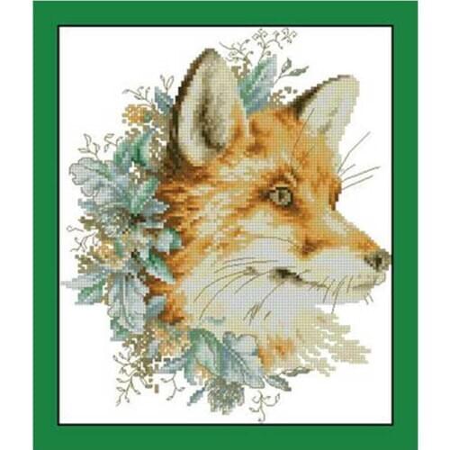 Wreath fox animals patterns Counted Cross Stitch 11CT 14CT 18CT DIY Cross Stitch Kits Embroidery Needlework Sets home decor