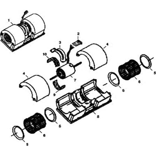 Heater A/C Blower Motor Assembly 7003445 6689762 6675497Fit for Bobca S160 S175 S185 773/883/A220/S160/S185/S250/T250/T300