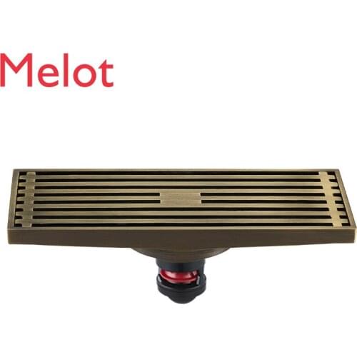 Floor Drain Copper Insect-Proof Thickened Lengthened Large Displacement Core Square 4-Inch Deodorant Floor Drain