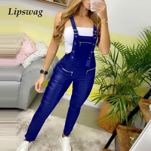 New Sexy Women Zipper Design Jumpsuit Romper Spring Criss-cross Backless Strappy Bodysuit Summer Sleeveless Solid Beach Overalls