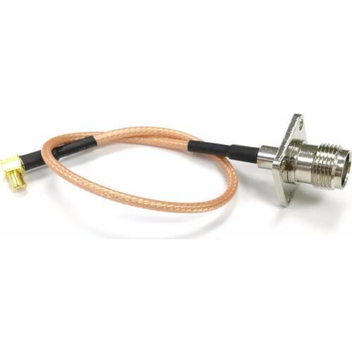 New Arrivals TNC female 4-hole panel mount to MCX male right angle pigtail cable RG316 15cm 6"