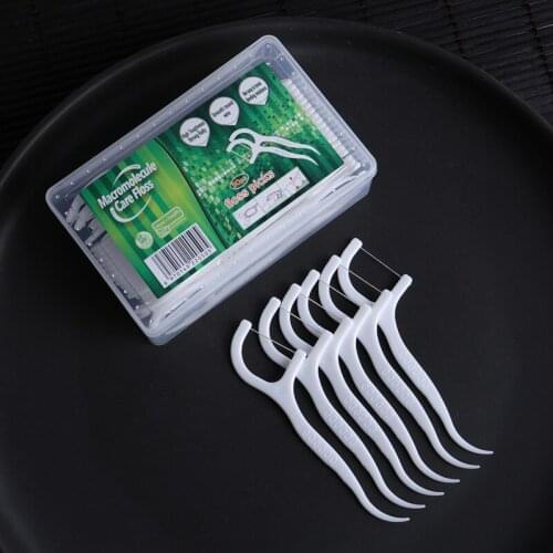 1box/bag Disposable Dental Floss Pick Oral Gum Tooth Cleaner Sticks Teeth Interdental Brush Cleaning Flosser Toothpick Tool