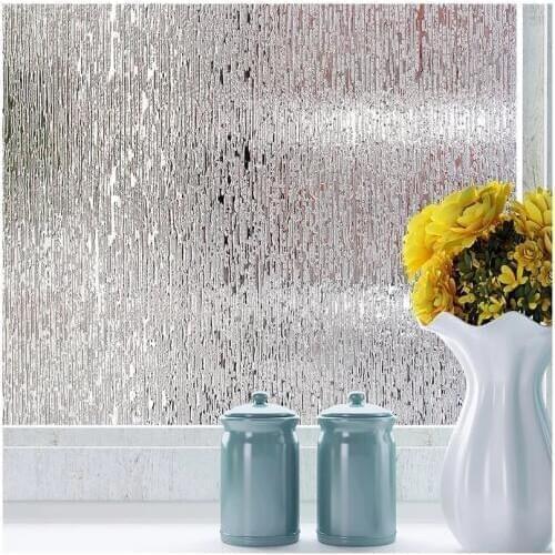 Rain Glass Window Film Static Cling Opaque Frosted Glass Sticker Privacy thickened decorative no Adhesive glass film width 45cm
