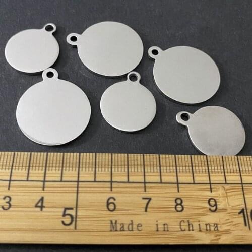 20mm High Quality Fashion Military Army Charm Dog Tags Stainless Steel Pendant Necklace Jewelry Gift Puppy Pet Cat Tag Plates