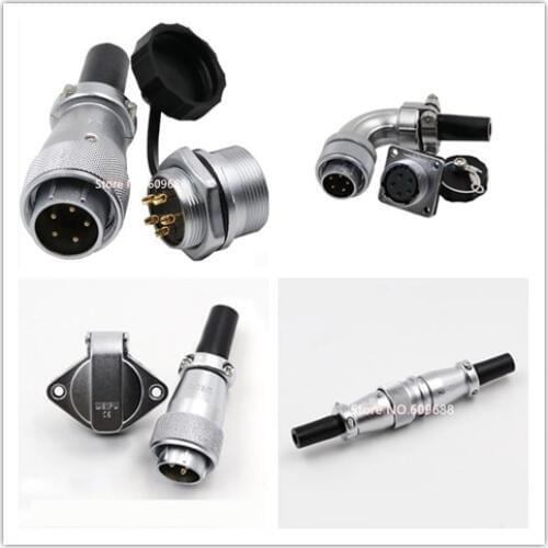 WS20 Aviation Air Plug Socket Connector WS20-2/3/4/5/6/7/912 Pins TQ/KZ Plug and Square Socket