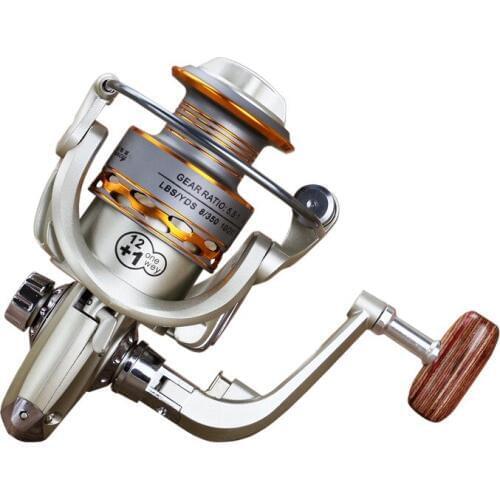 2020 New Fishing coil Wooden handshake 12+ 1BB Spinning Fishing Reel Professional Metal Left/Right Hand Fishing Reel Wheels
