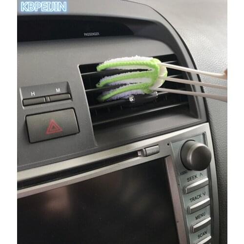 Car Air Conditioning Vent Blinds Clean Sticker Keyboard brush For Hyundai elantra ix35 solaris accent i30 ix25 Accessories