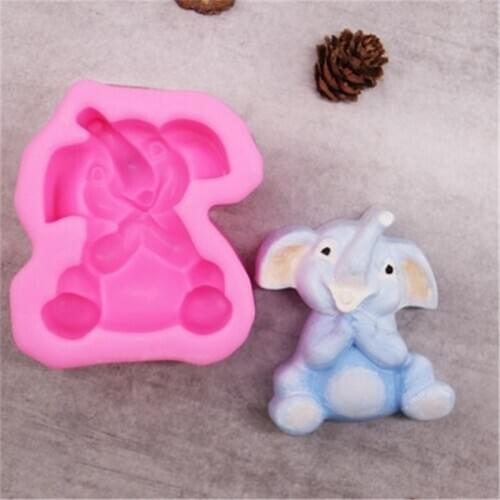 Silicone Animal Elephant Soap Mold Soap Fondant Cake Mold Handmade Candle Craft Making Molds Baking Chocolate Cake Resin Mold