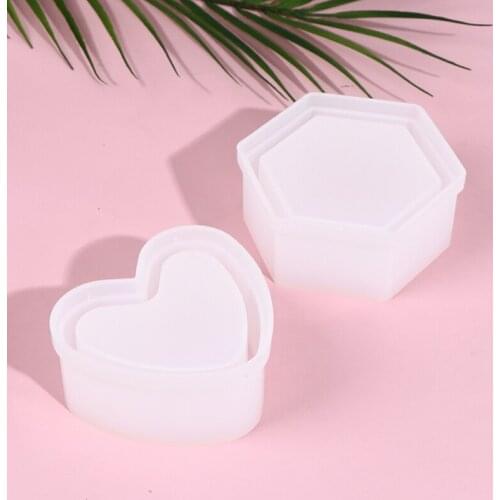 Silicone Plant Pot Molds Form Arts Craft Polygonal Casting Moulds DIY Clay Mold