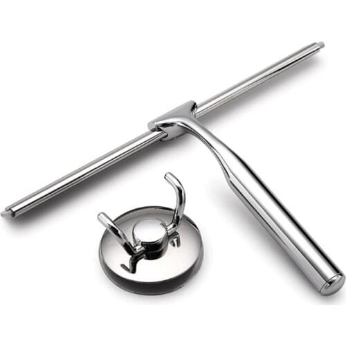 Wiper with Suction Hook Shower Glass Door Squeegee Stainless Steel Glass Window Squeegee for Bathroom/Kitchen/Car Wiper Suction