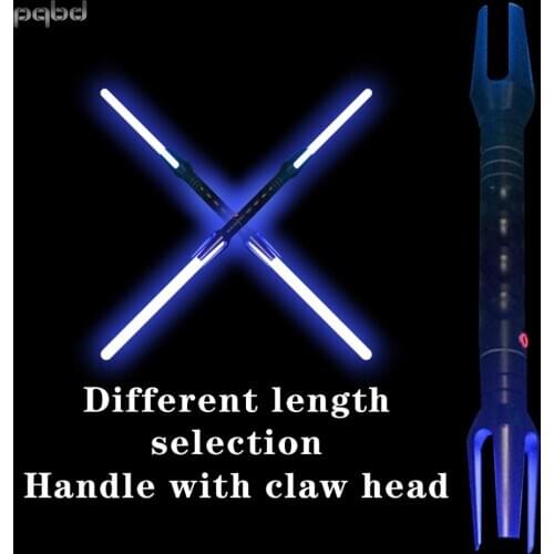 Pqbd Lightsaber COS Props Double-headed Sword with Sound Effect Laser Sword Flashing Double-edged sword toy