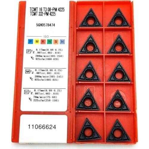 Carbide insert TCMT16T308 PM 4225 external turning tool lathe cutting tool indexable high quality carbide turning tools