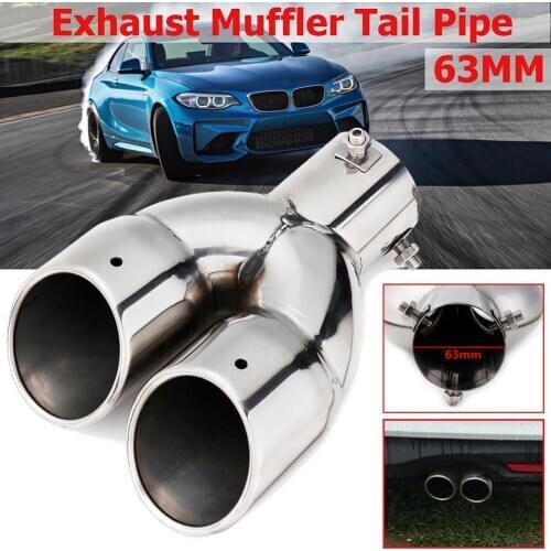 Universal Double Outlet Stainless Steel Auto Car Modified Muffler Exhaust Pipe