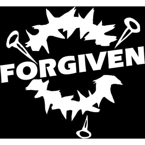 Forgiven Jesus God Christian Car Truck Window Wall Laptop bumper motorcycle helmet Vinyl Decal Sticker