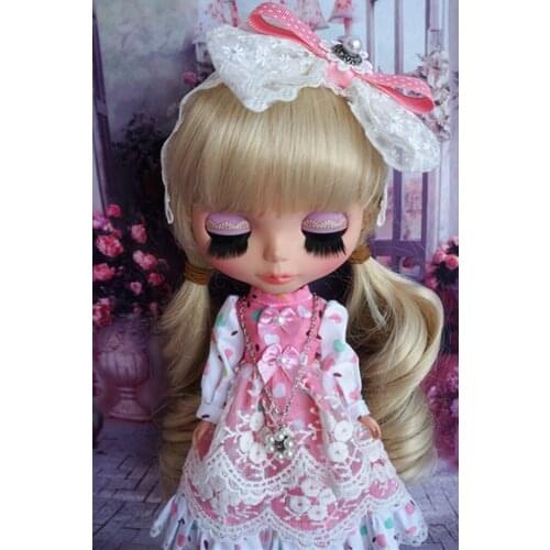 [wamami] 1pc 92# Handmade Lolita Pink Heart Dress For Pullip Doll