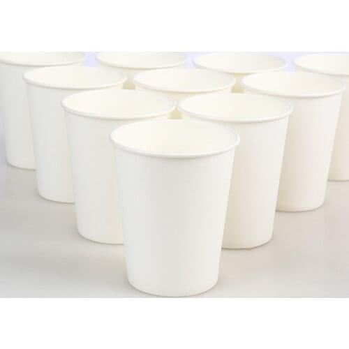 100pcs/Pack 250ml Pure White Paper Cups Disposable Coffee Tea Milk Cup Drinking Accessories Party Supplies