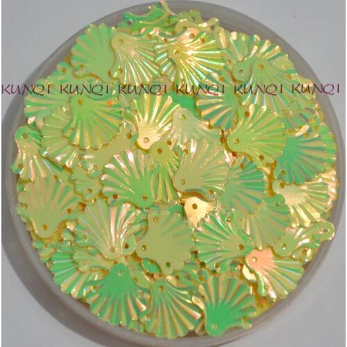 30g 900pcs 12mmYellow Cup Fan-Shaped Loose Sequin Paillette Crafts Sewing Women Kids Shoes,Cap,Diy Garment Accessories