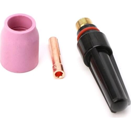 5PCS Tig Welding Torch Stubby Cup Gas Collet Body Lens Kit