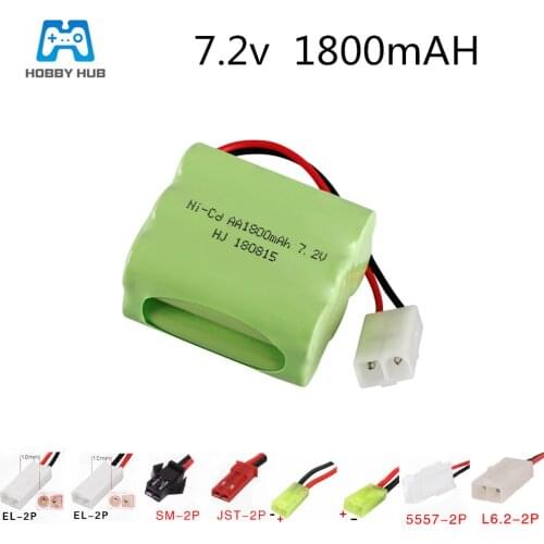 7.2V 1800mAh AA Ni-CD Rechargeable Battery for RC car ship robot truck lighting facilities toy battery 7.2 v Remote Control toys