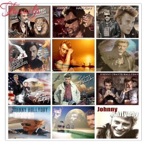 TOUOILP 100% 5d Daimond Painting " johnny hallyday " 3D Diamond Painting Round/Square Rhinestones Diamant Painting Embroidery