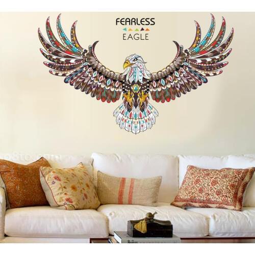 Fearless Eagle Animal Wall Sticker kids rooms living room bedroom background Wall Painted Tatoo Home Decor Art Decals stickers