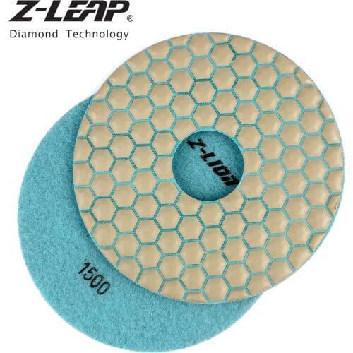 Z-LEAP 2PCS 6" Diamond Polishing Pad Dry Use Granite Marble Concrete Stone Abrasive Wheels 150mm Angle Grinder Grinding Discs