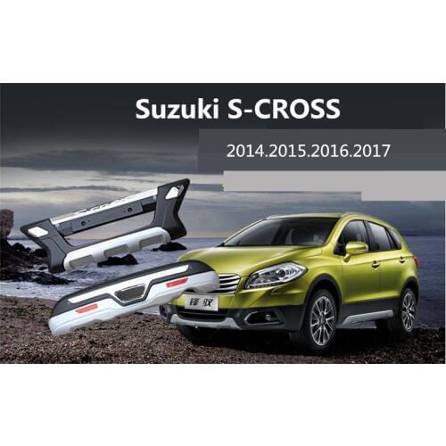 For Suzuki S-CROSS 2014.2015.2016.2017 BUMPER GUARD Car BUMPER Plate High Quality ABS Front+Rear Auto Accessories